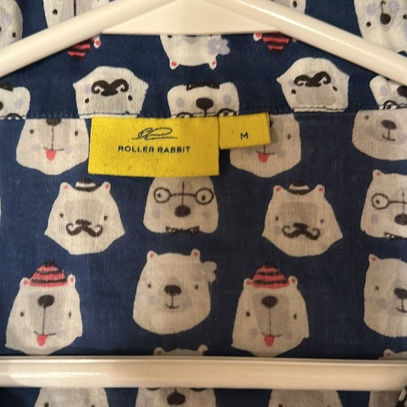 Roller Rabbit Polar Bear Print Pajama Dress – Size Medium - Picture 5 of 7